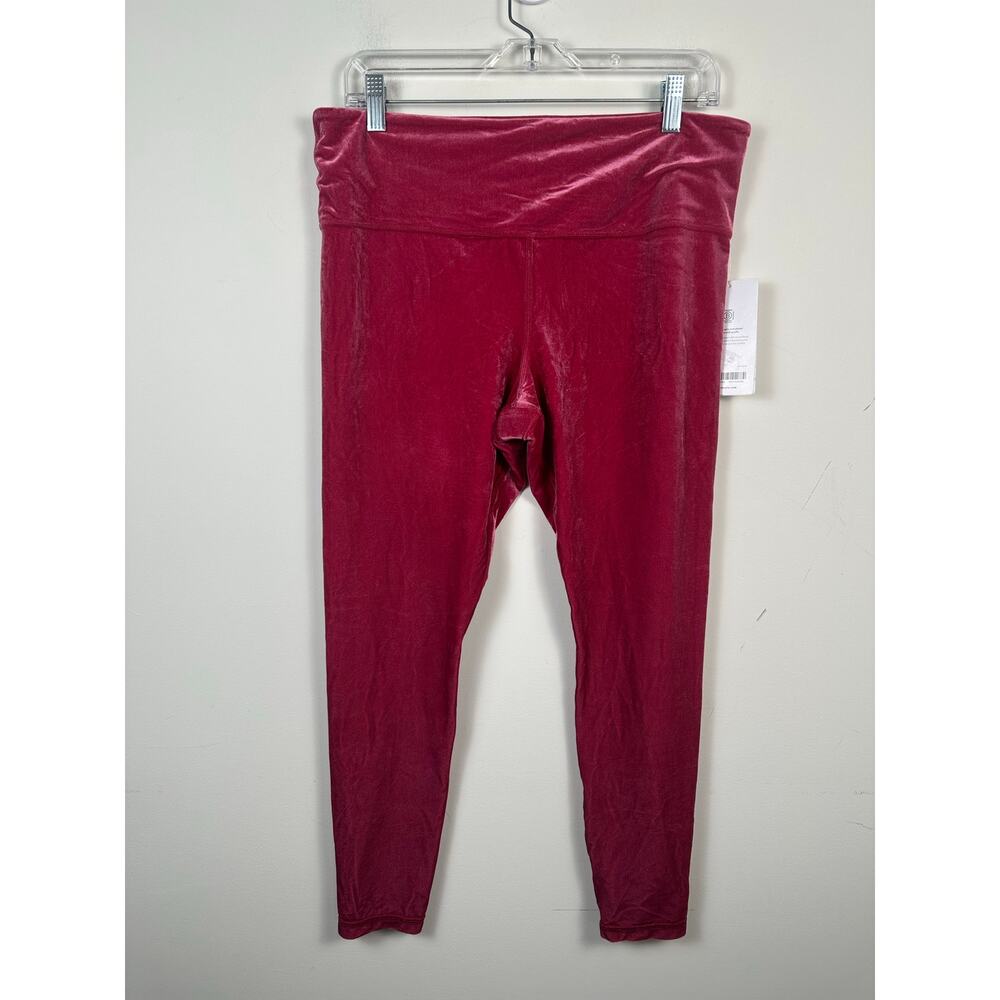 NWT Athleta Elevation Velvet tight Raspberry Size XL